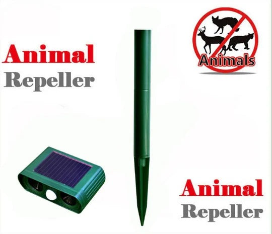 Solar Ultrasonic Animal Repeller – Outdoor Pest Deterrent for Rats, Birds, Dogs, Rabbits & Deer