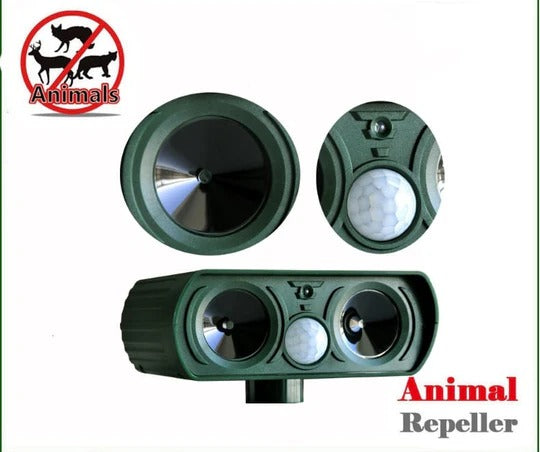 Solar Ultrasonic Animal Repeller – Outdoor Pest Deterrent for Rats, Birds, Dogs, Rabbits & Deer