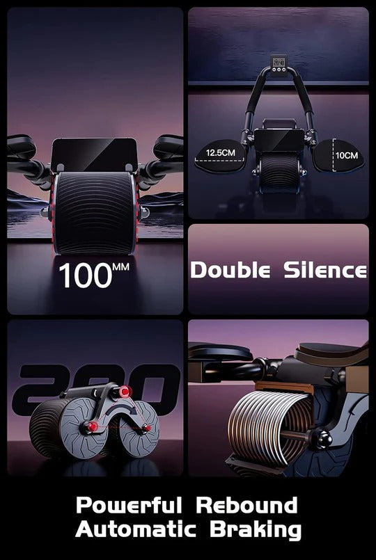 Automatic Rebound Ab Wheel – Dual-Wheel Core Trainer for Abs & Upper Body