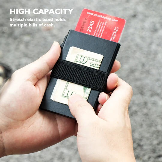 RFID Metal Card Holder – Slim Anti-Theft Wallet for Men