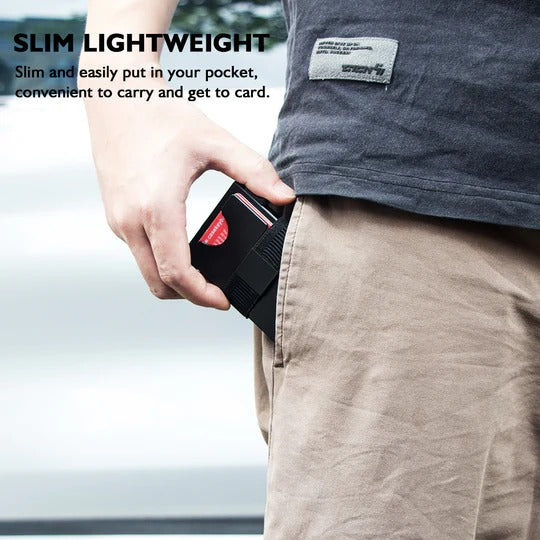 RFID Metal Card Holder – Slim Anti-Theft Wallet for Men
