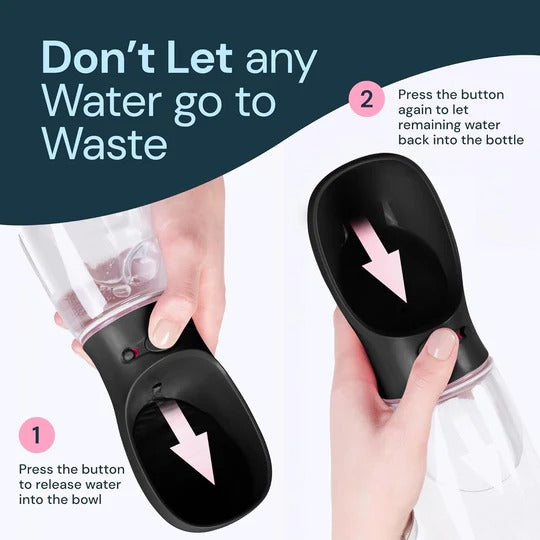 Portable Dog Water & Food BottlePortable Dog Water Bottle with Food Storage – Leak-Proof Travel Cup