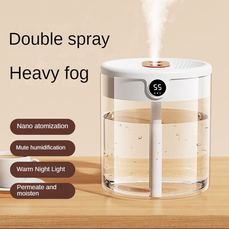2L Cool Mist Humidifier – Quiet Operation with Soft Light for Home & Office