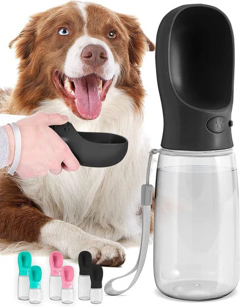 Portable Dog Water & Food BottlePortable Dog Water Bottle with Food Storage – Leak-Proof Travel Cup