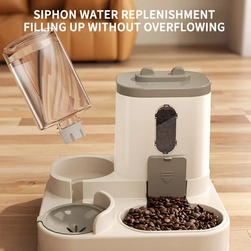 Automatic Cat Water & Food Bowl – 2-in-1 Pet Feeder
