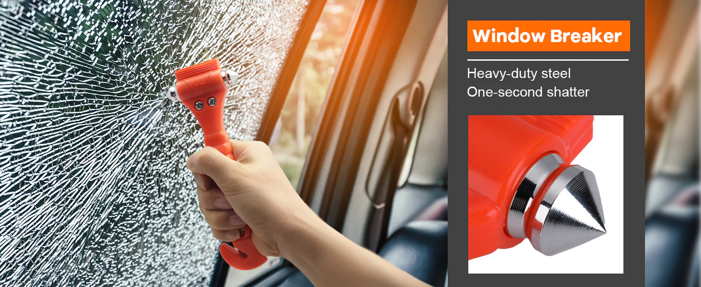 Window Breaker Car Safety HammerMini Car Safety Hammer – Emergency Window Breaker & Seatbelt Cutter