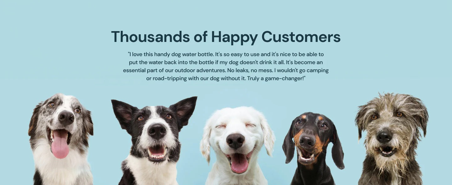 Portable Dog Water & Food BottlePortable Dog Water Bottle with Food Storage – Leak-Proof Travel Cup