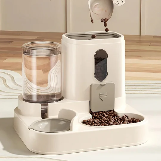 Automatic Cat Water & Food Bowl – 2-in-1 Pet Feeder