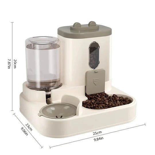 Automatic Cat Water & Food Bowl – 2-in-1 Pet Feeder