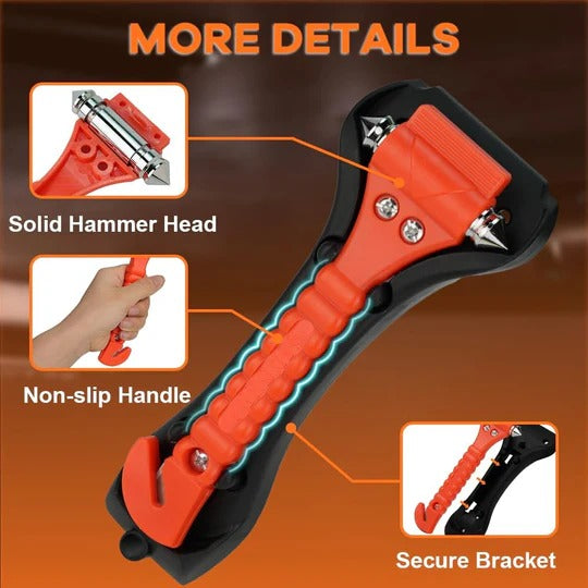 Window Breaker Car Safety HammerMini Car Safety Hammer – Emergency Window Breaker & Seatbelt Cutter