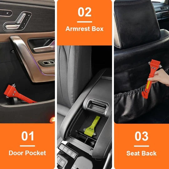 Window Breaker Car Safety HammerMini Car Safety Hammer – Emergency Window Breaker & Seatbelt Cutter