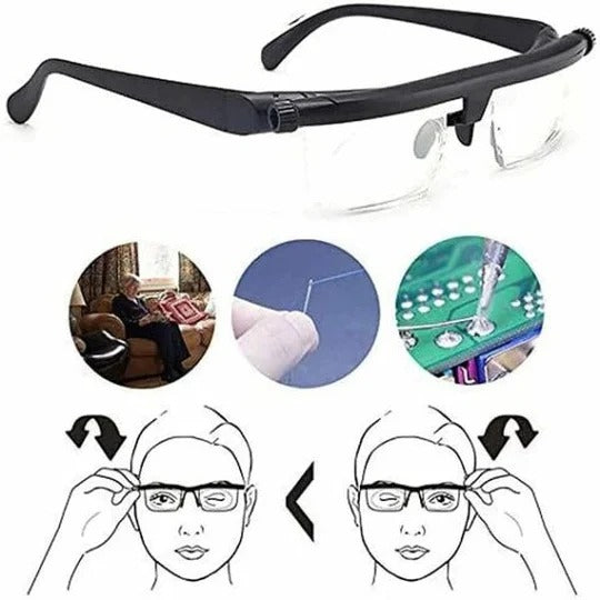 Adjustable Prescription Glasses – Instantly Switch Between Myopia & Farsightedness