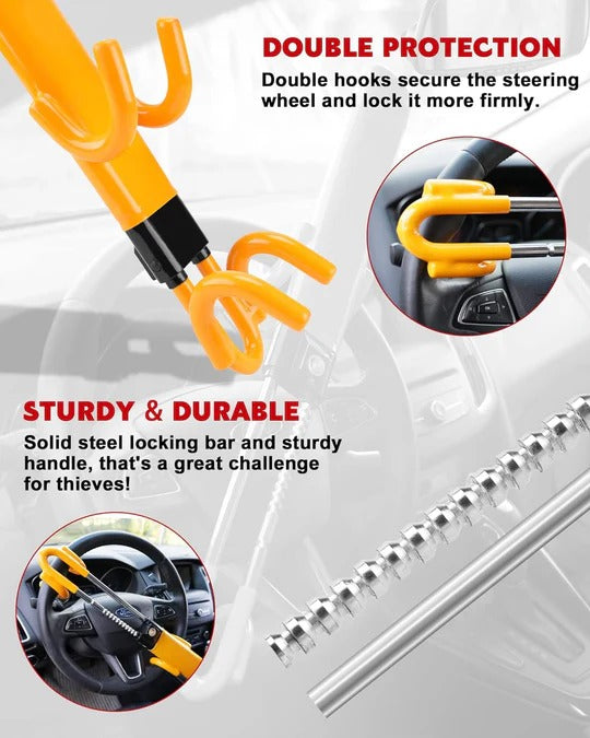Multi-Functional Steering Wheel Lock – Anti-Theft Car Security Device