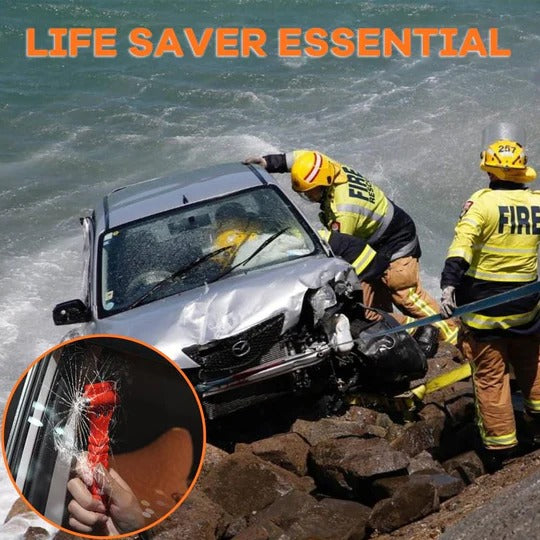 Window Breaker Car Safety HammerMini Car Safety Hammer – Emergency Window Breaker & Seatbelt Cutter