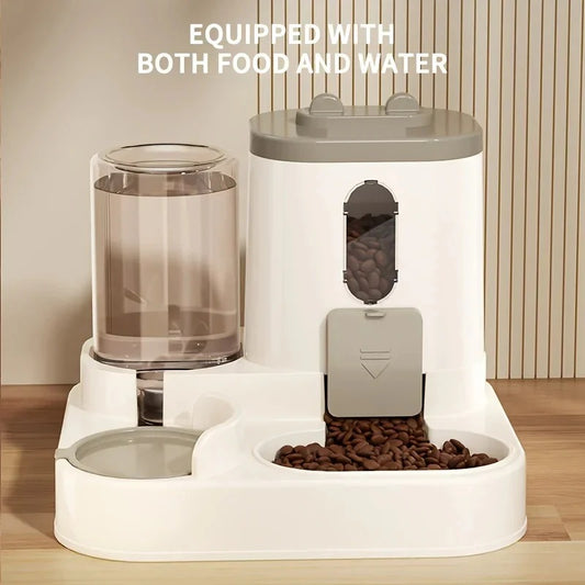 Automatic Cat Water & Food Bowl – 2-in-1 Pet Feeder