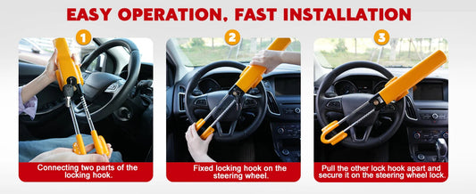 Multi-Functional Steering Wheel Lock – Anti-Theft Car Security Device