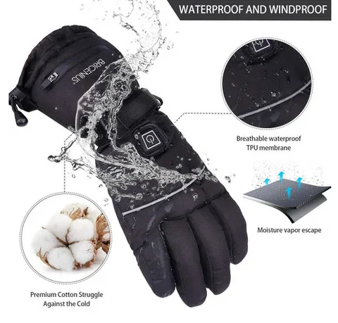 Heated Winter Gloves – Rechargeable Battery & Touchscreen Friendly