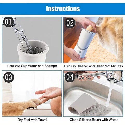 Pet Automatic Foot Wash Cup – Smart Dog Cat Paw Cleaner
